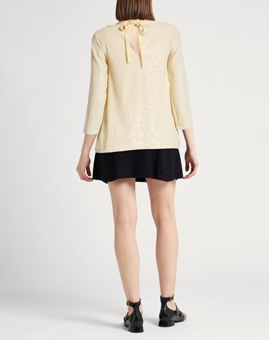 Woman Top Cream Size 2 Polyamide, Elastane