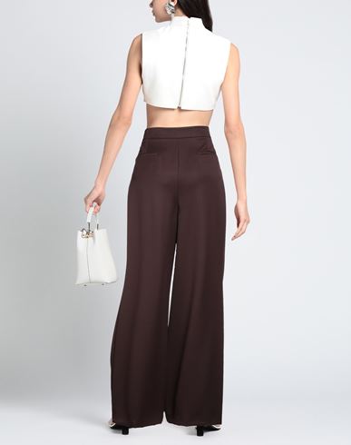 Woman Pants Chocolate brown Size 0 Wool