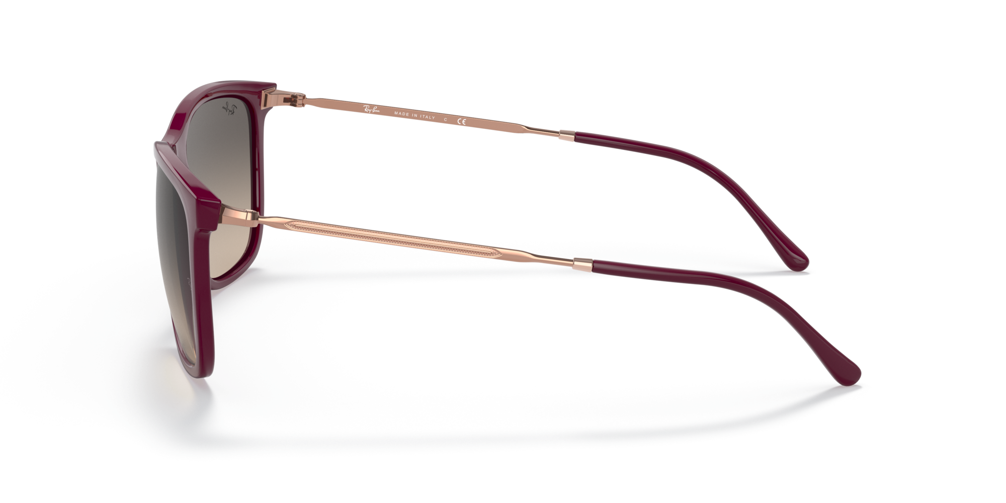 Ray - Ban Unisex Ray - Ban RB4344 653432 Sunglasses Nylon Red Grey Pillow Normal Shaded