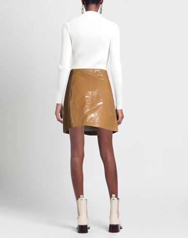 La Rêveuse Woman Mini skirt Camel Size 10 Leather