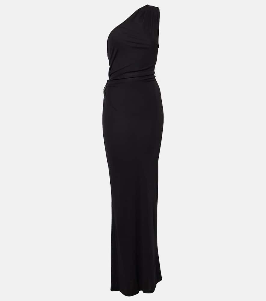 Zenith gathered jersey maxi dress
