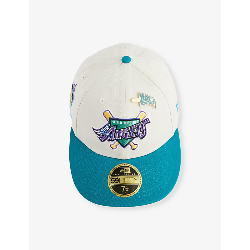 Mens Light Beige 59FIFTY L.A Angels Logo-embroidered Cotton Baseball cap 7 3/8