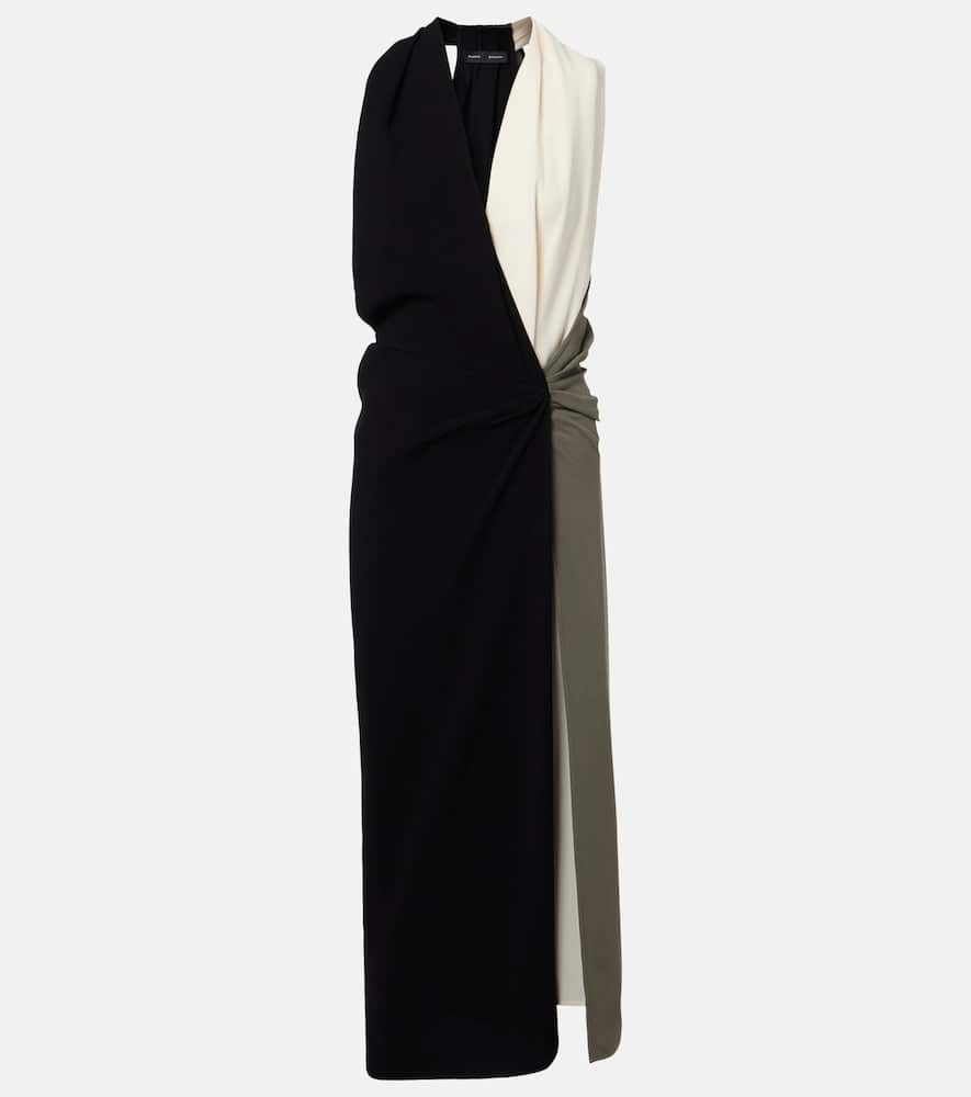 Elsa draped crêpe midi dress