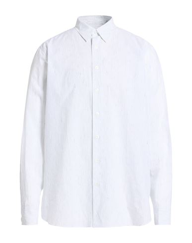 Man Shirt White Size L Linen, Cotton