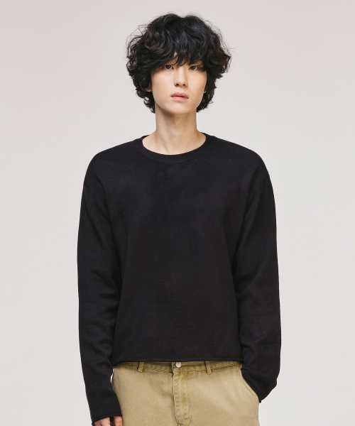 Crop Rolling Round Knit