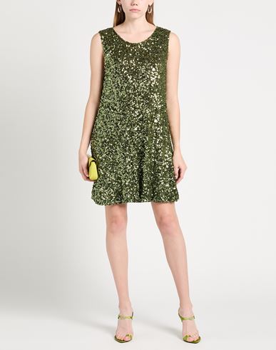 Caliban Woman Mini dress Green Size 8 Polyester, Elastane