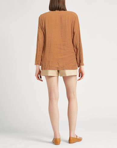 Woman Shirt Camel Size XS Linen