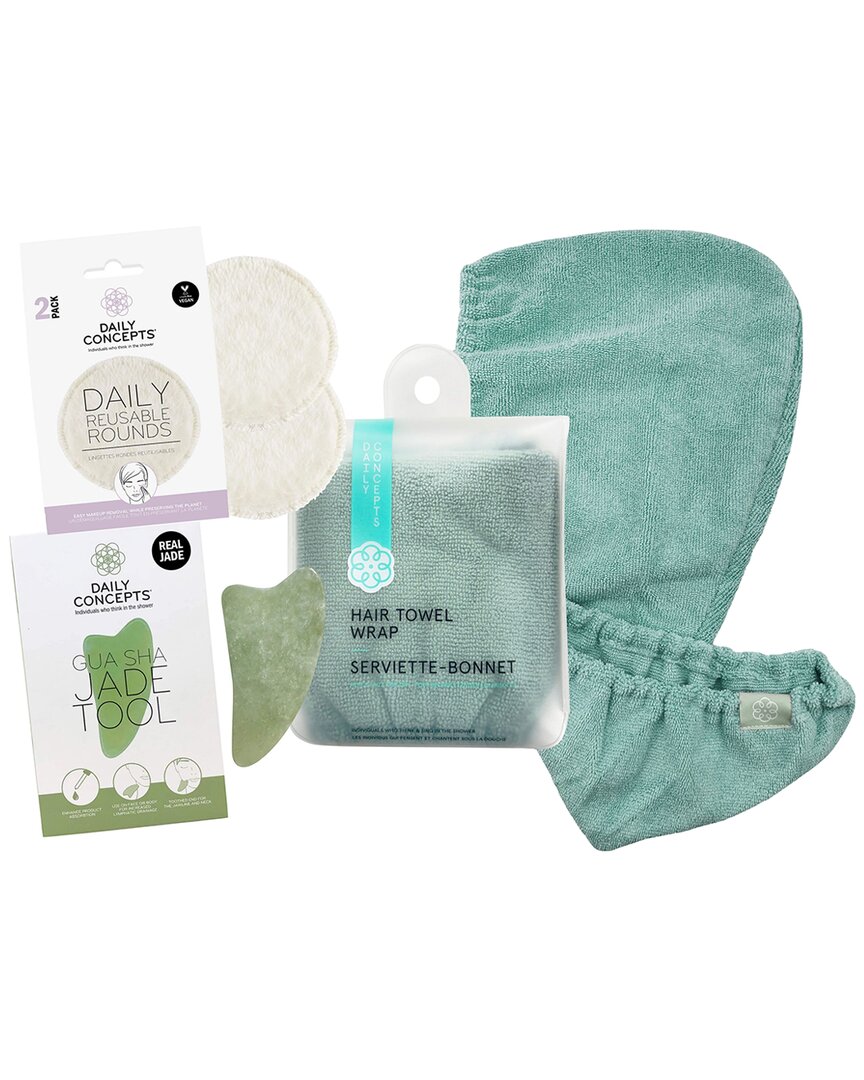 Gua Sha Daily, Reusable Rounds & Hair Towel Set