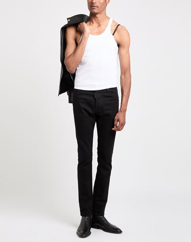 Man Tank top White Size S Cotton