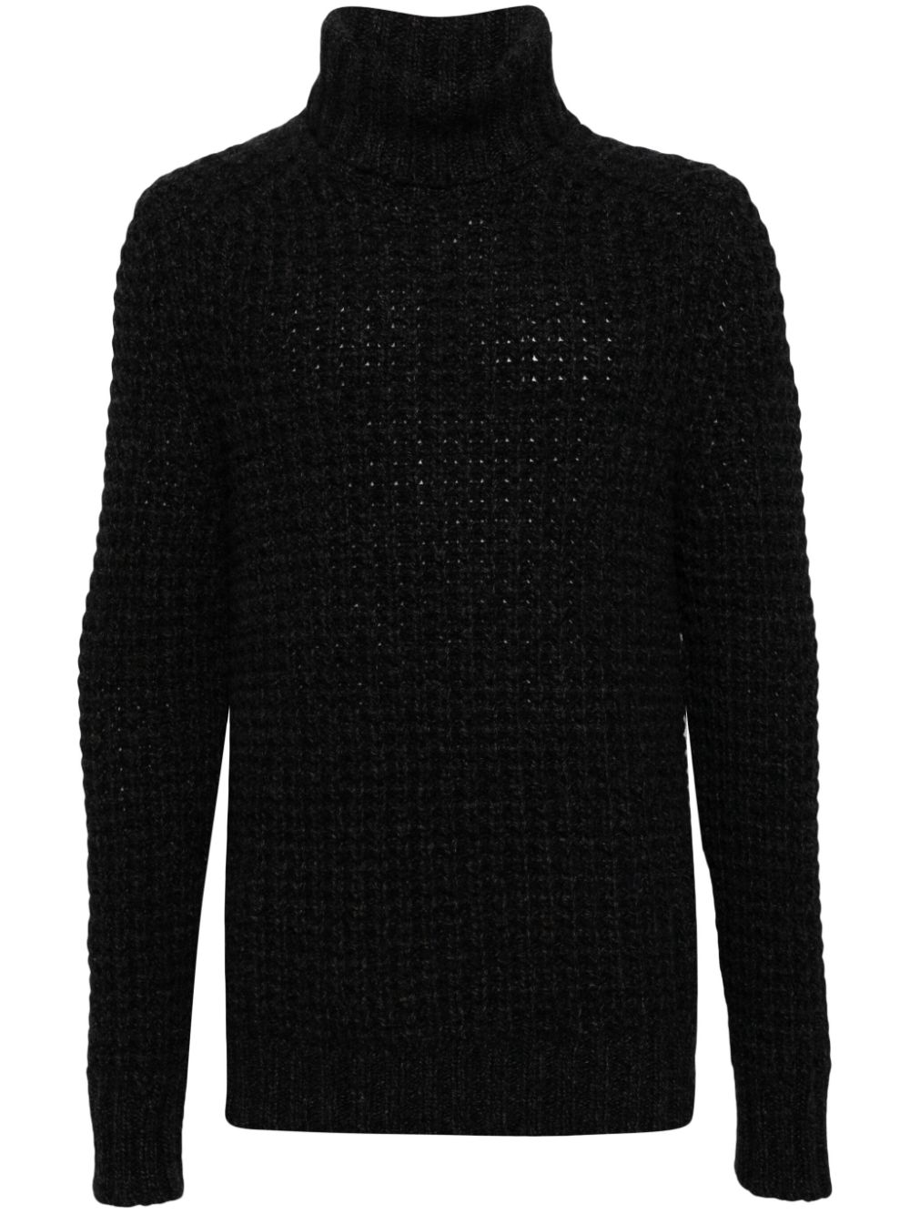 Chunky-knit roll-neck jumper - Grey