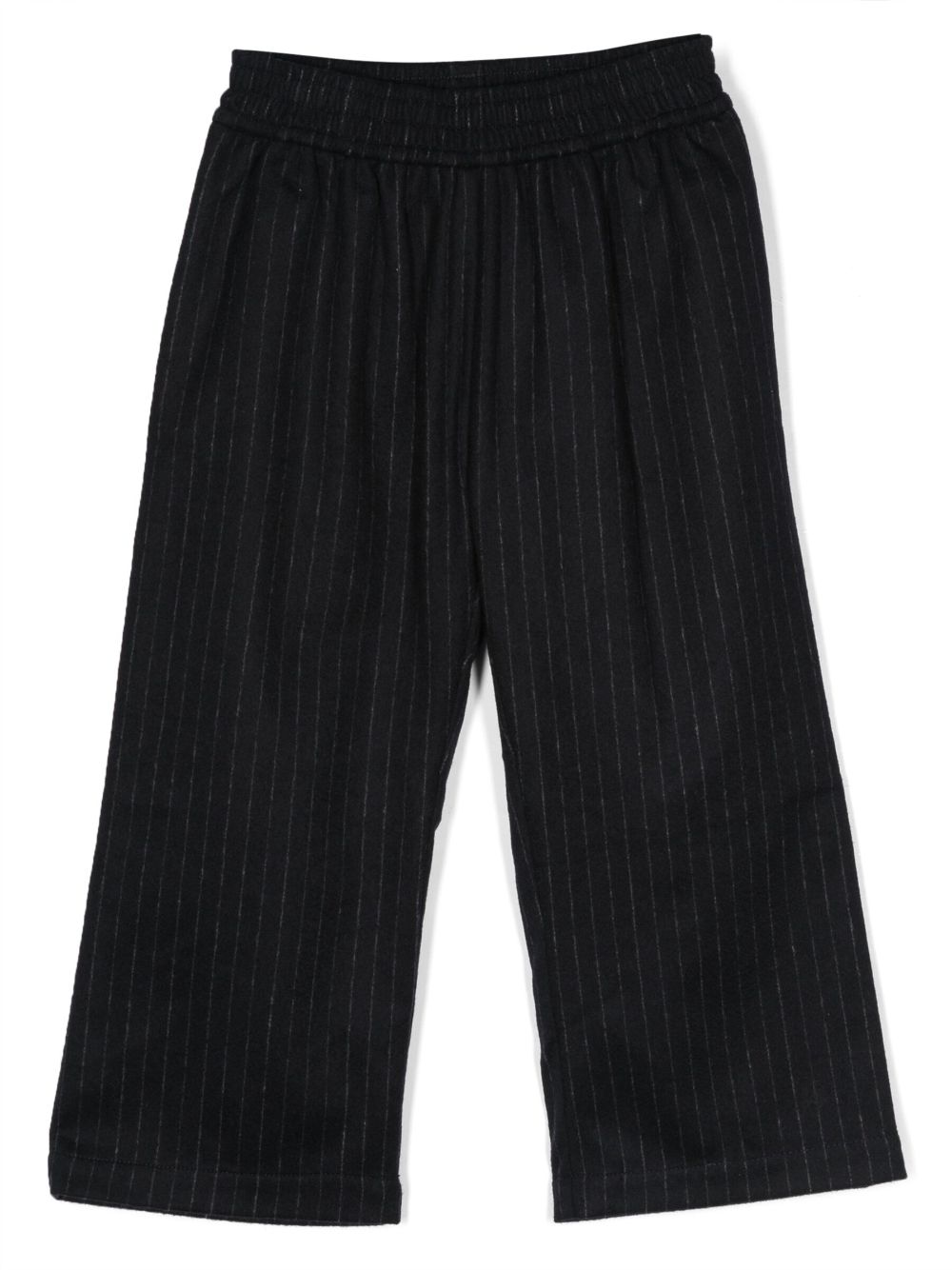 Logo-patch elasticated-waistband trousers - Blue
