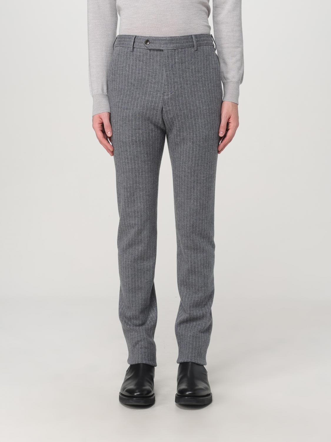 Pinstriped tapered trousers - Grey