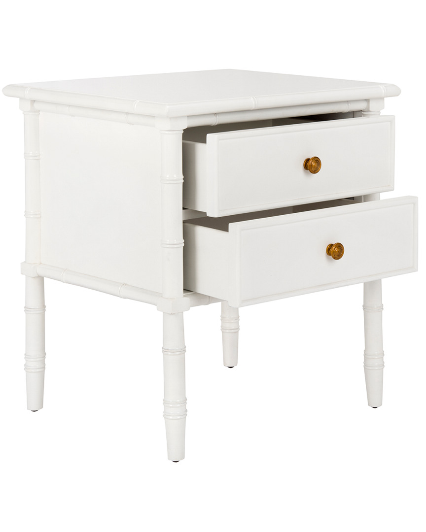 Mina Modern Coastal 2 Drawer 25in Bamboo Nightstand
