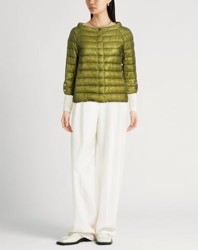 Woman Puffer Green Size 6 Polyamide, Elastane, Cotton, Acetate