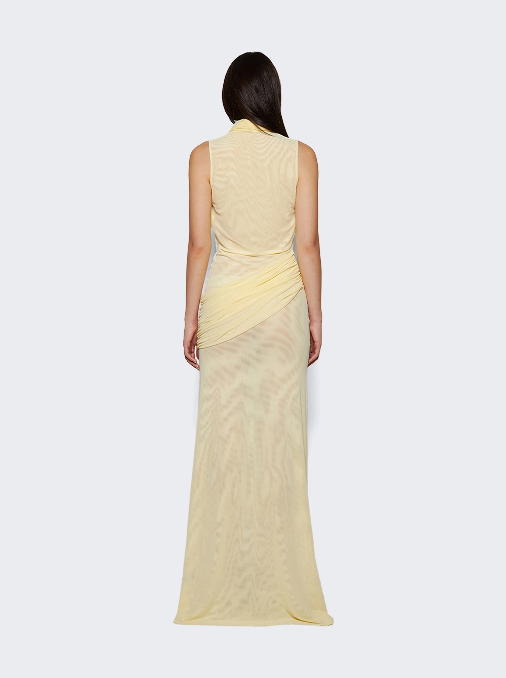 Semi-sheer maxi gown - Pink