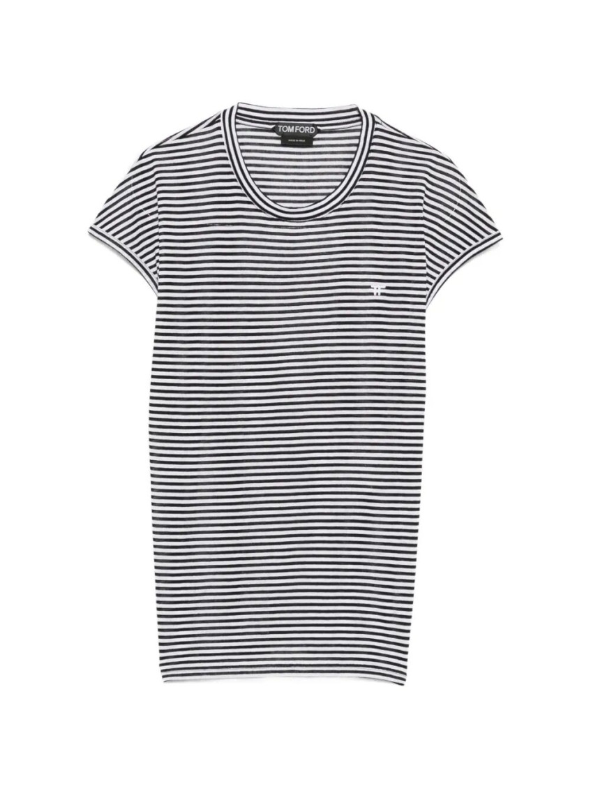 Striped Viscose T-Shirt