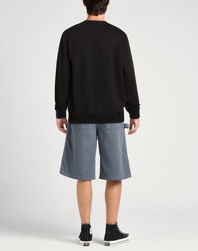 Man Sweatshirt Black Size L Cotton, Polyester