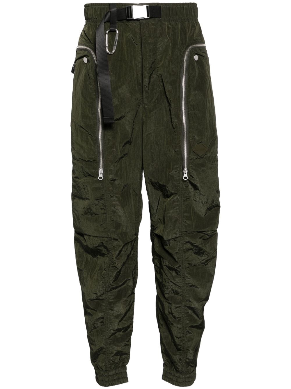 Belted tapered trousers - Green