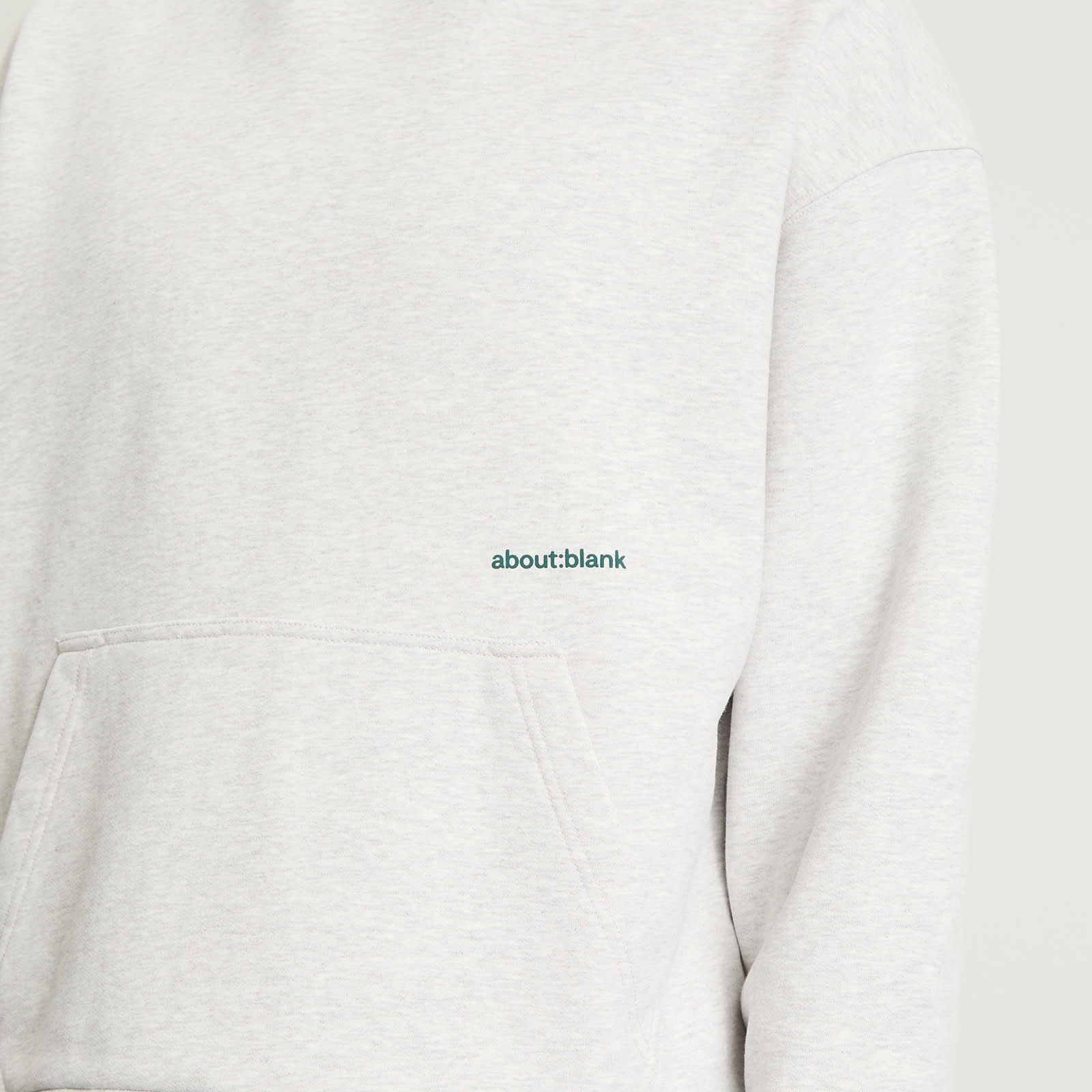 Men's Box Logo Hoodie Grey/Epsom Green