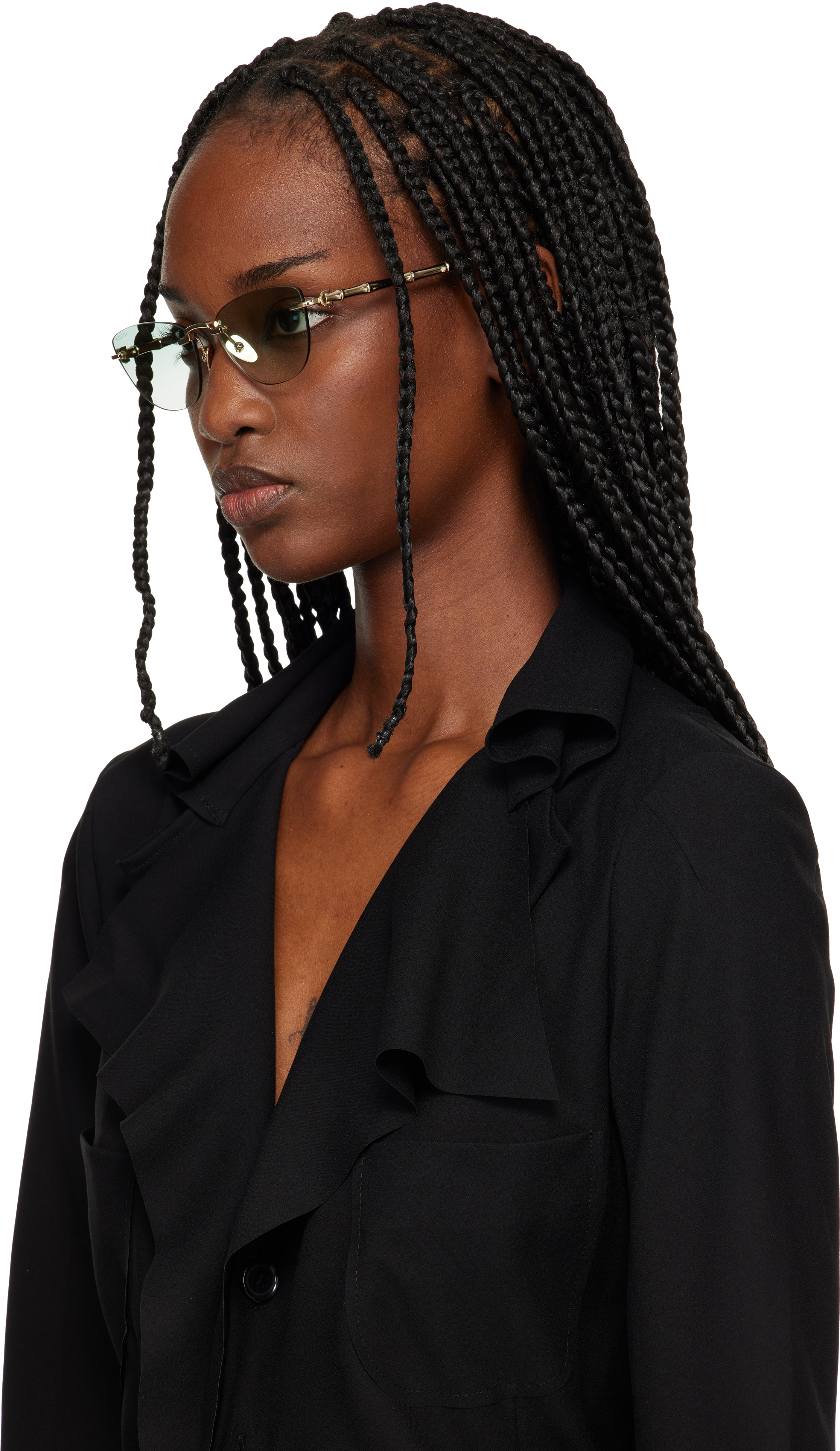 Gold Cat-Eye Sunglasses