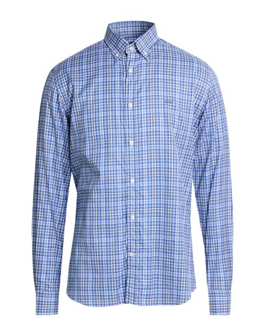 Man Shirt Blue Size 16 Cotton