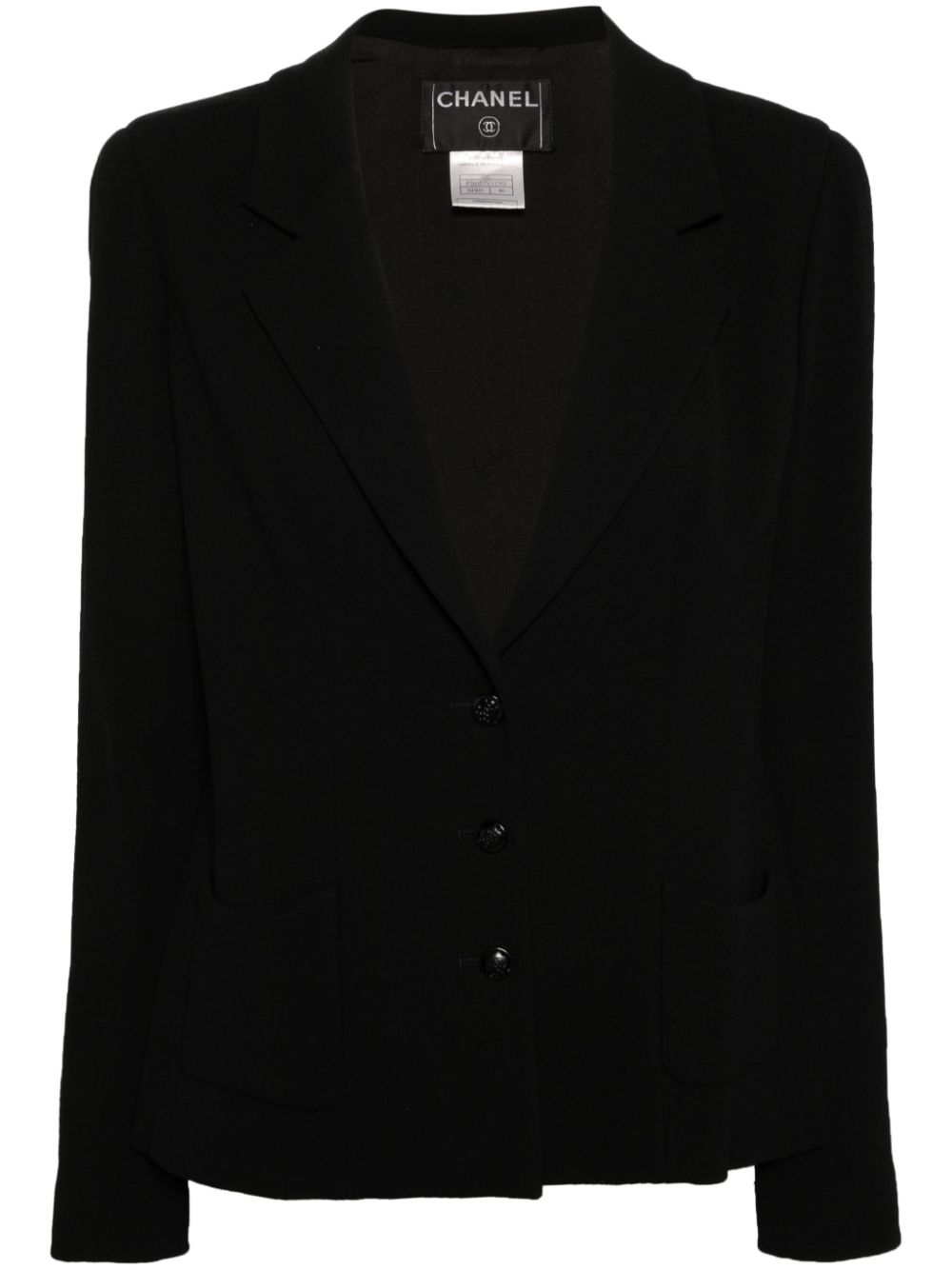 2000s CHANEL Wool Jacket - Black