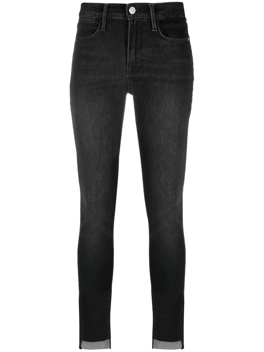 Le High Skinny raw-hem jeans - Black