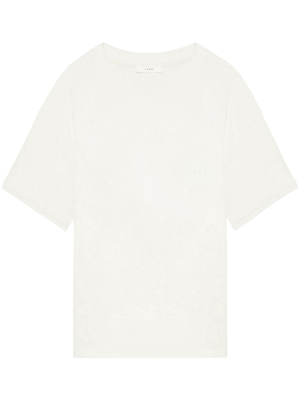 Logo-embroidered cotton T-shirt - White