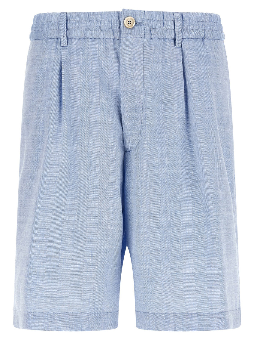 Light Blue Chevron Shorts