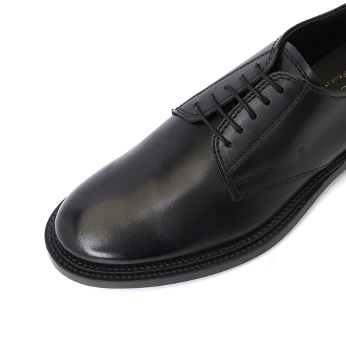 Debossed logo Derby shoes - Black