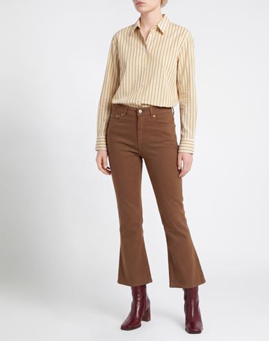Woman Pants Brown Size 25 Cotton, Elastane