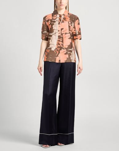 Woman Shirt Salmon pink Size 8 Cotton, Silk