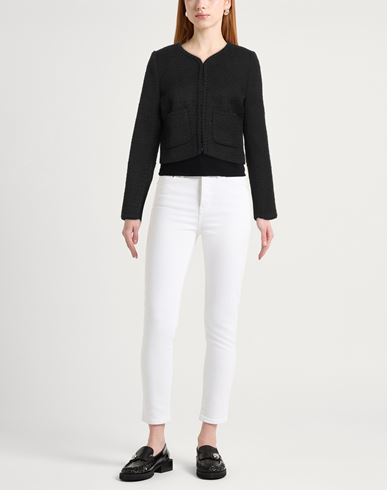 Woman Jacket Black Size 2 Polyester, Wool