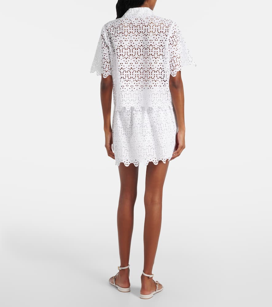 The Deco Eyelet cotton shirt