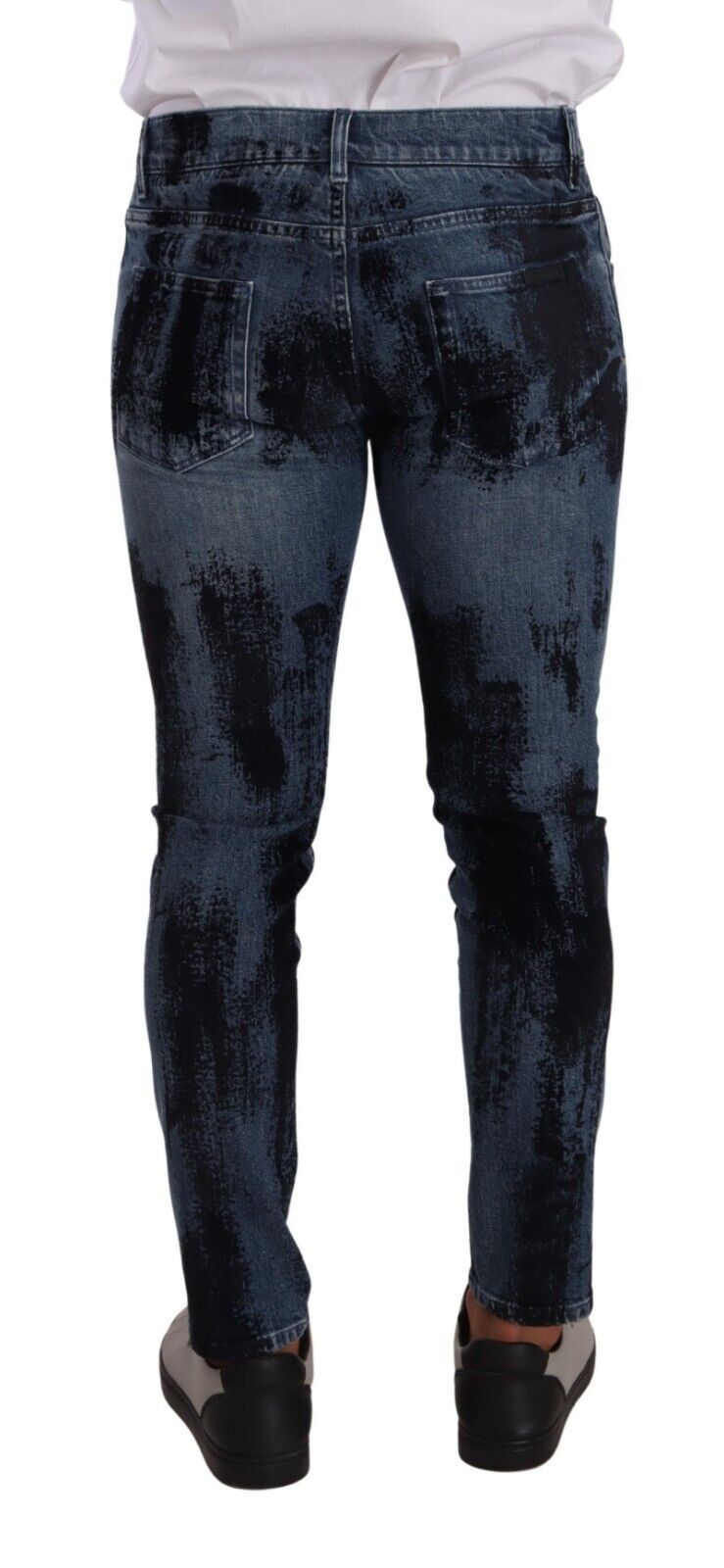 Distressed Cotton-Elastane Jeans — Blue