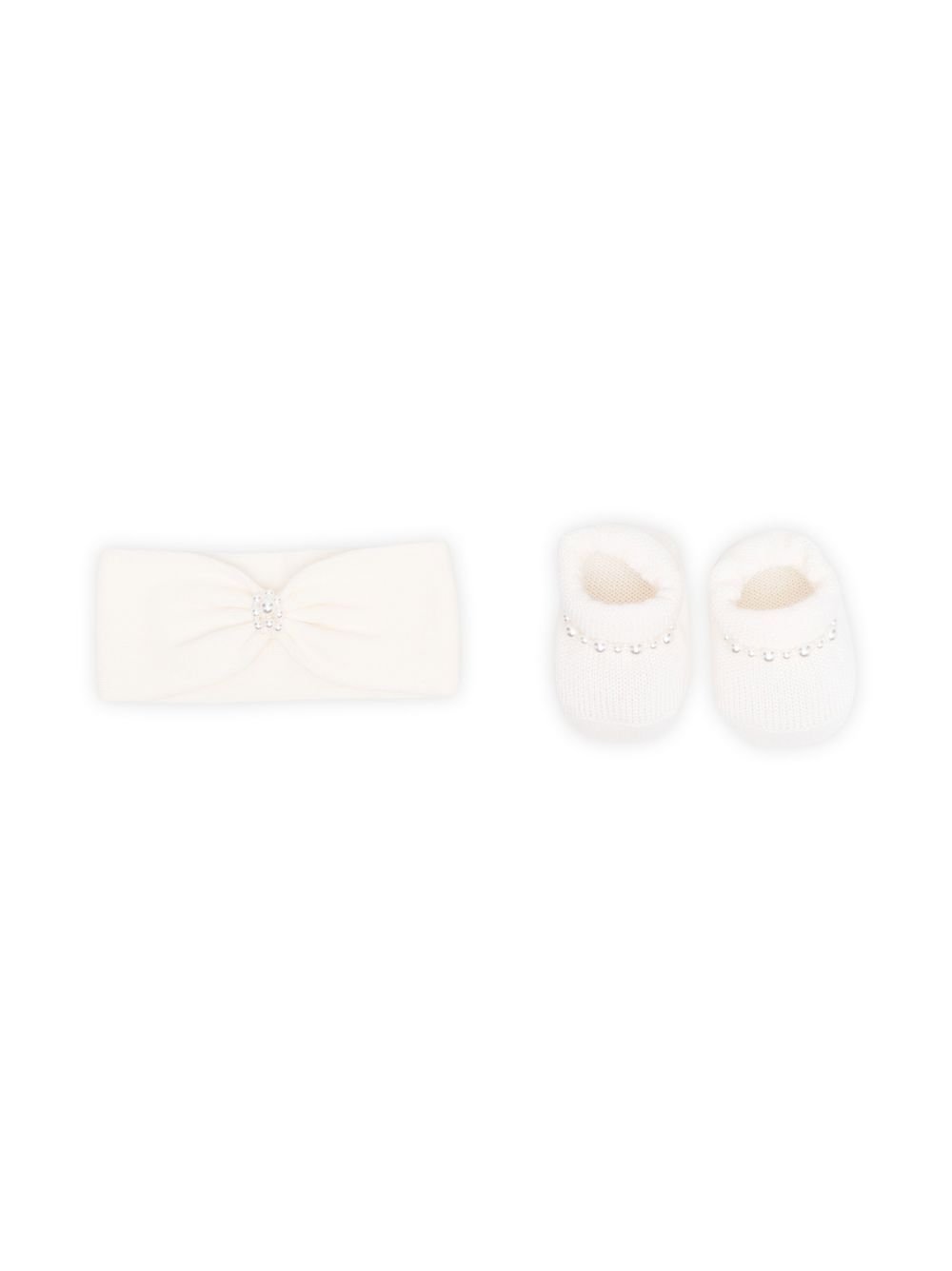 Knitted bootie set - Neutrals