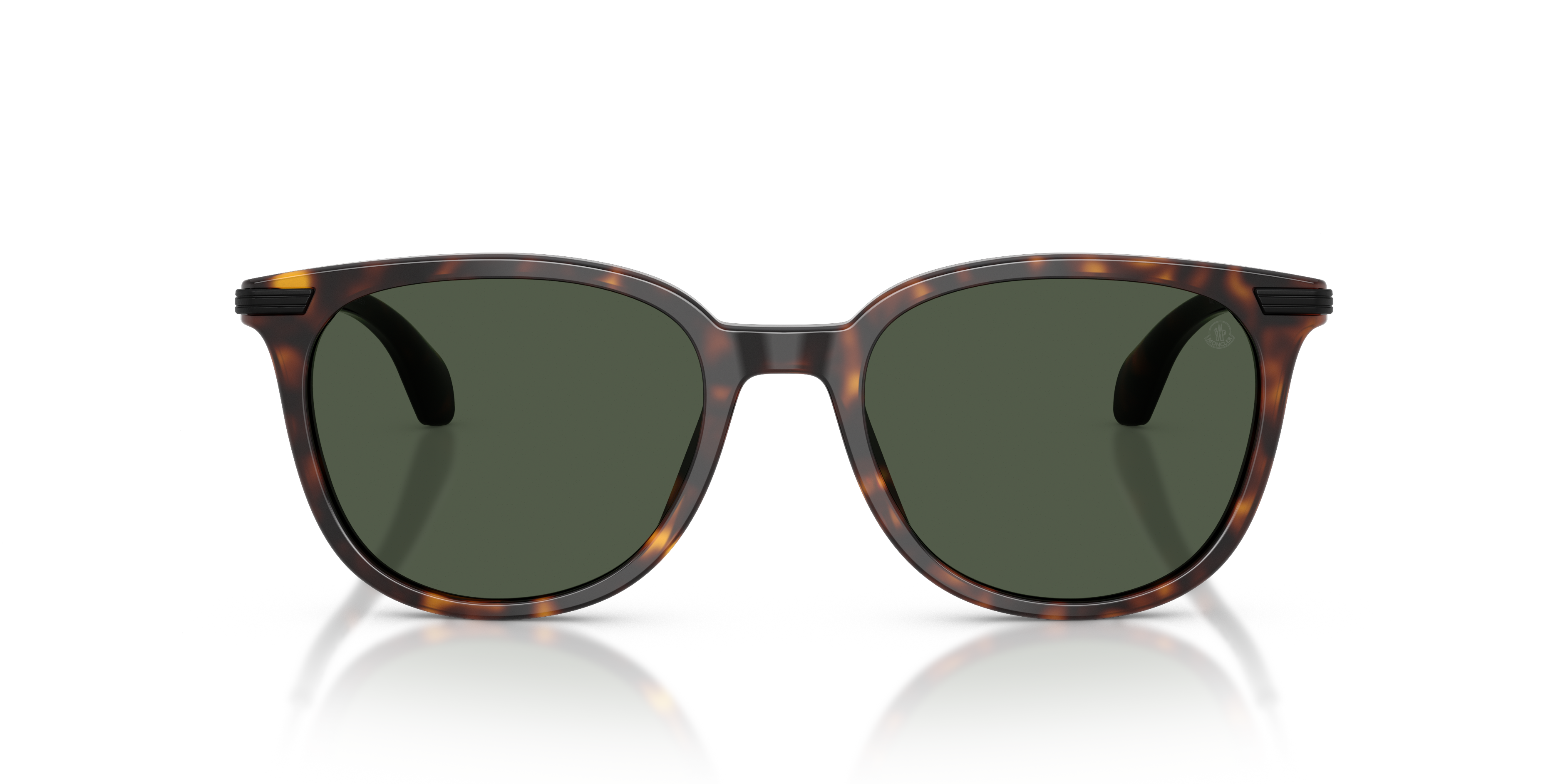 Moncler Unisex Moncler ME6013 KORRA 30029A Gafas de sol Acetato Tortuga Verde Redonda Polarizado