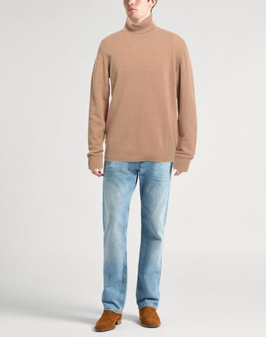 Man Turtleneck Camel Size 42 Wool, Cashmere