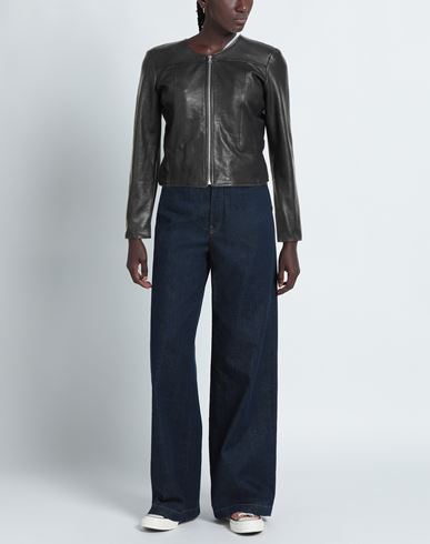 Woman Jacket Black Size L Leather, Viscose, Nylon, Elastane