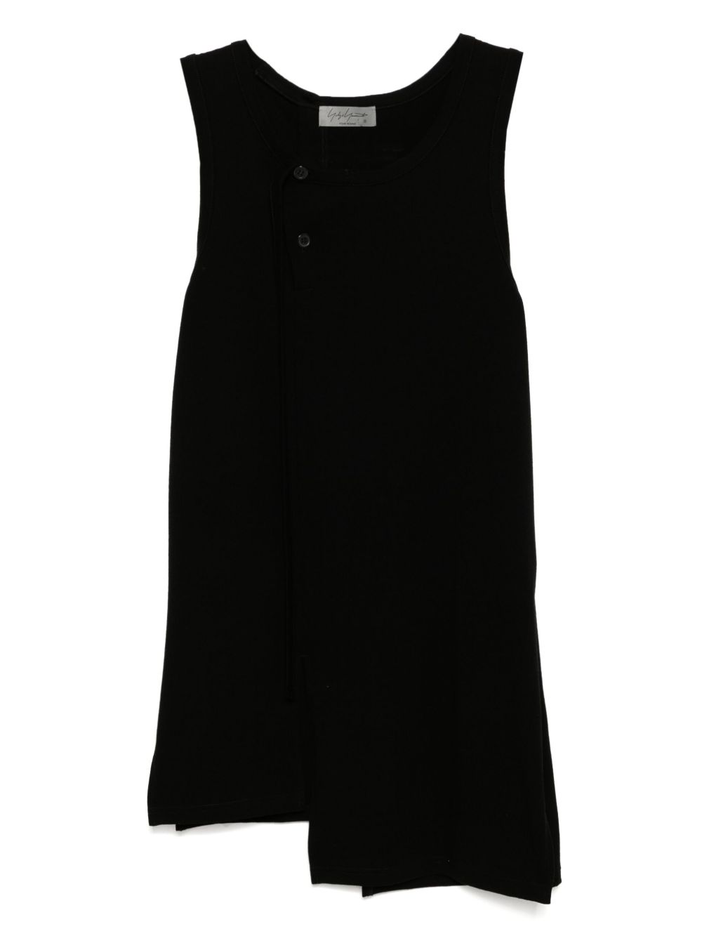 Yohji Yamamoto American single-jersey binder sleeveless top - Black