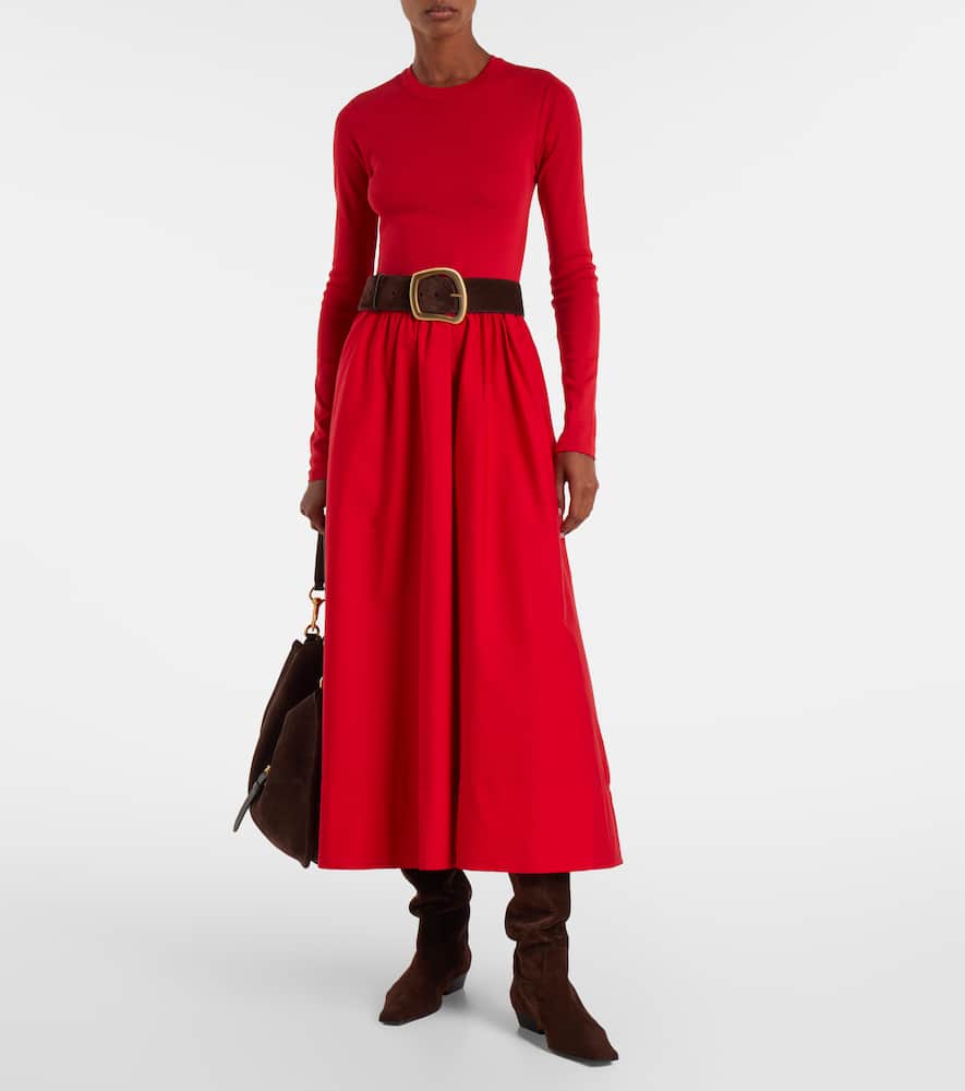 Cotton midi dress