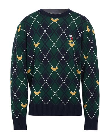 Man Sweater Green Size L Merino Wool, Viscose, Polyamide, Cashmere