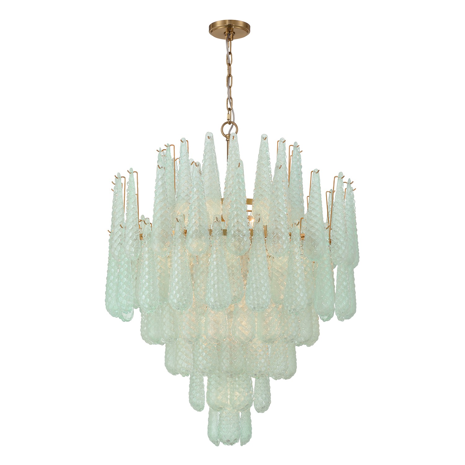 Aged Brass Chandelier from the Ollie Collection