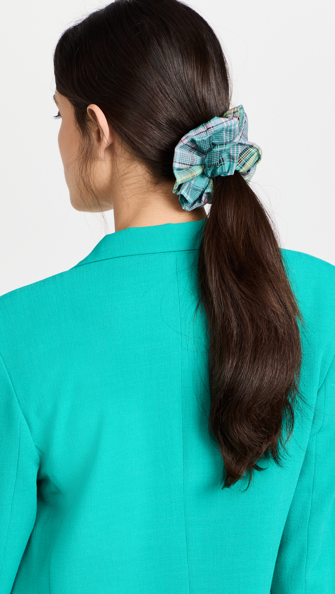Seersucker Check Scrunchie