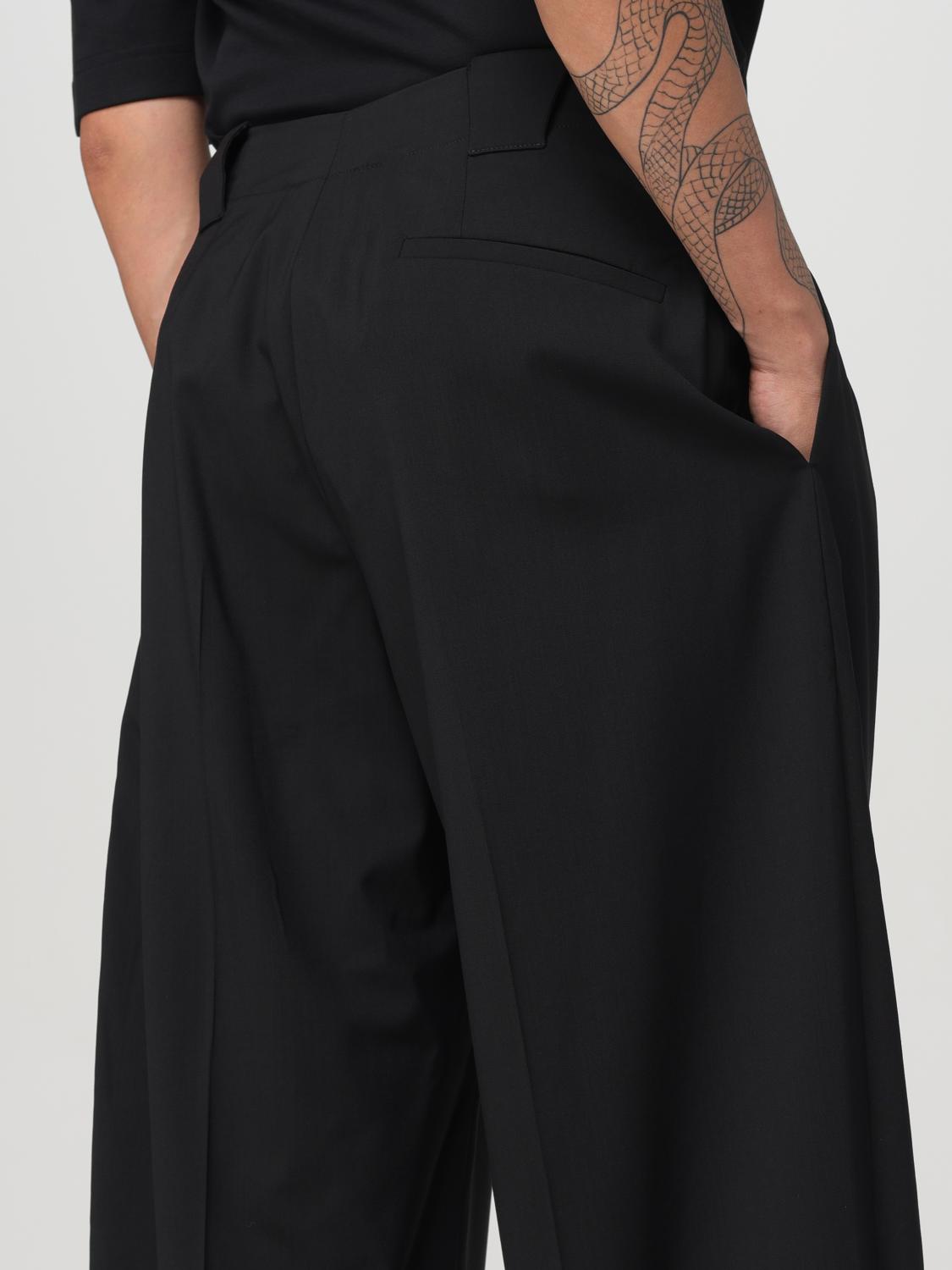 Pleated wide-leg trousers - Black