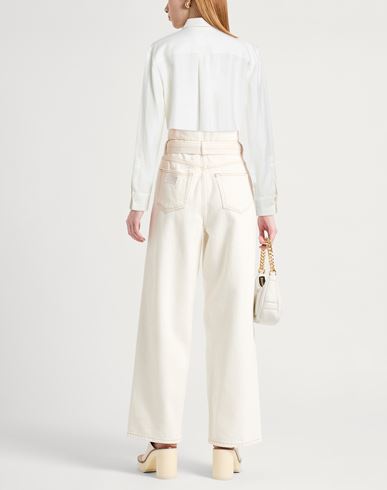 P. a.r. o.s. h. Woman Shirt Ivory Size L Viscose, Linen, Polyamide, PVC