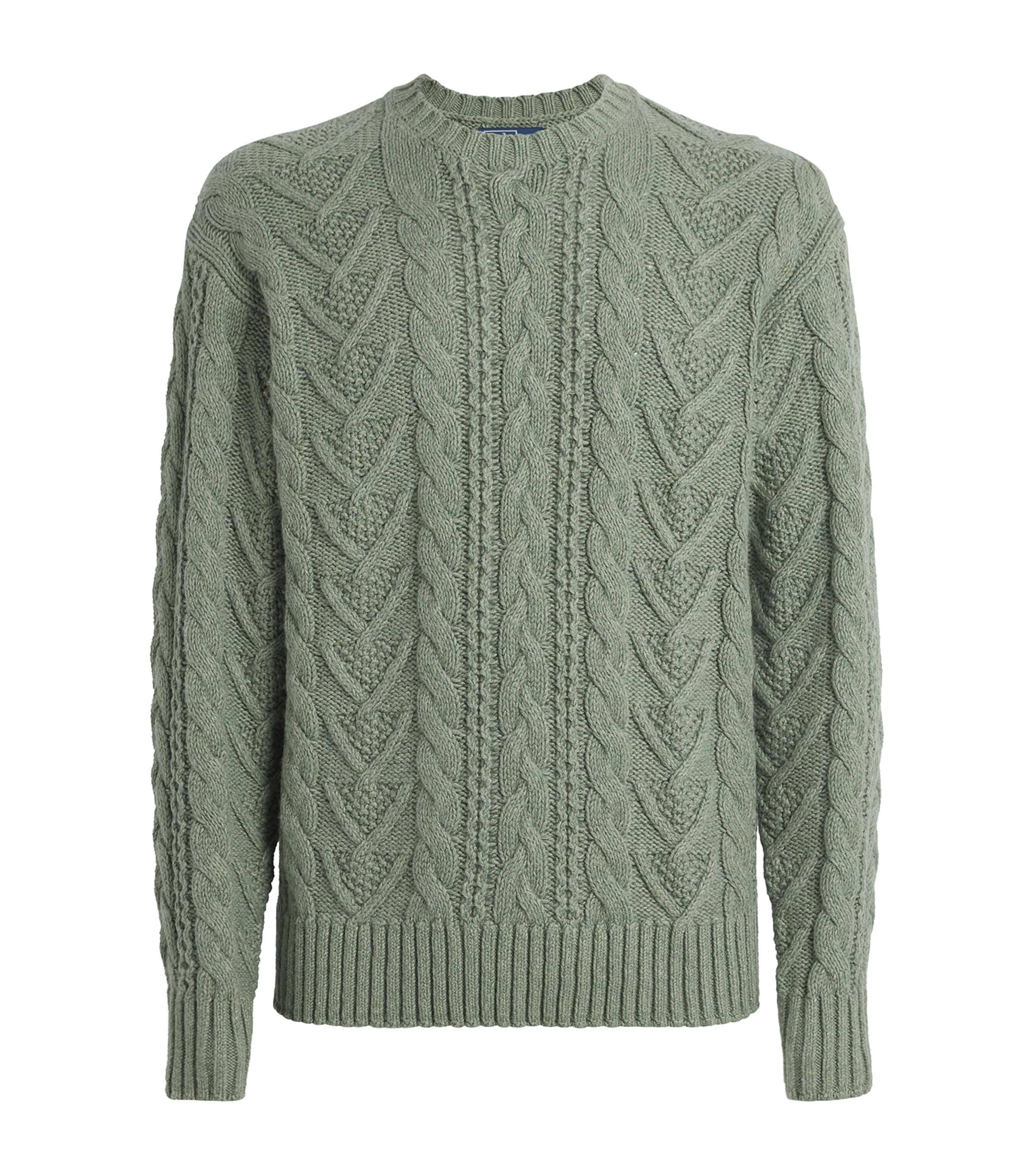 Cotton-Blend Fisherman's Sweater