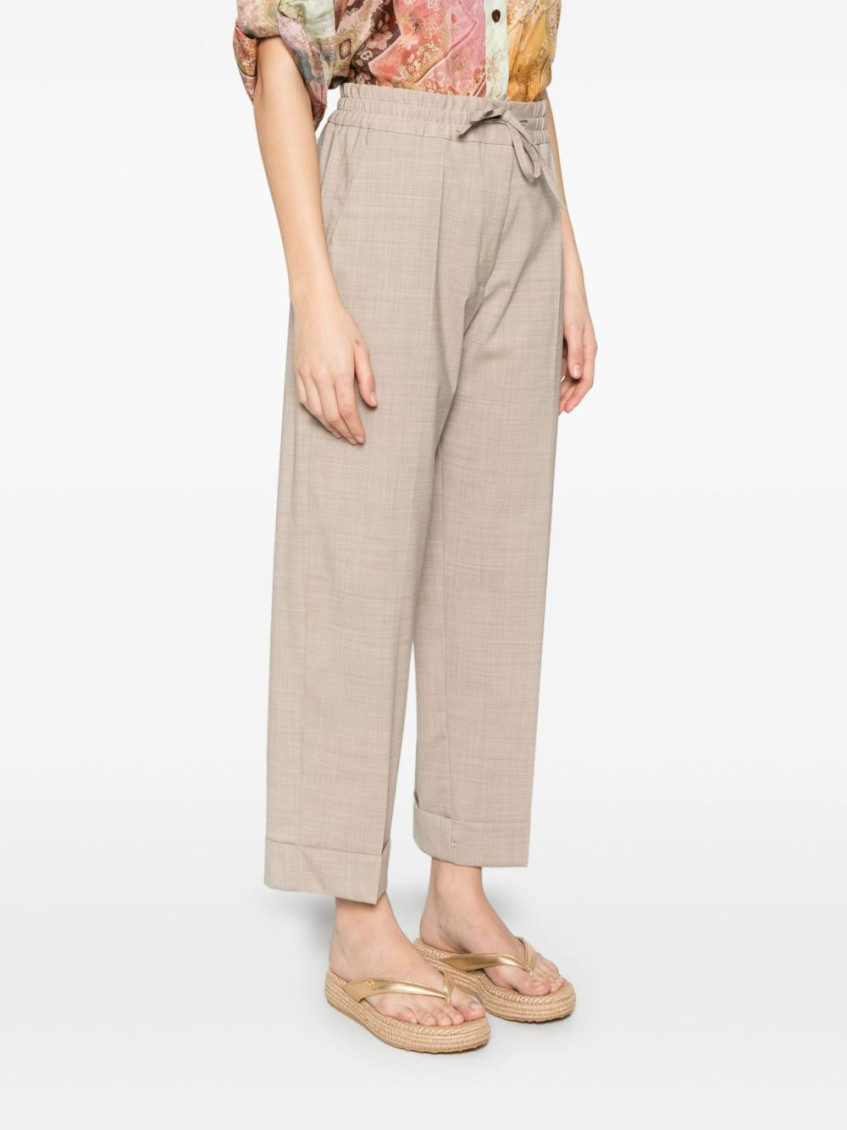 Beige Wool Pants