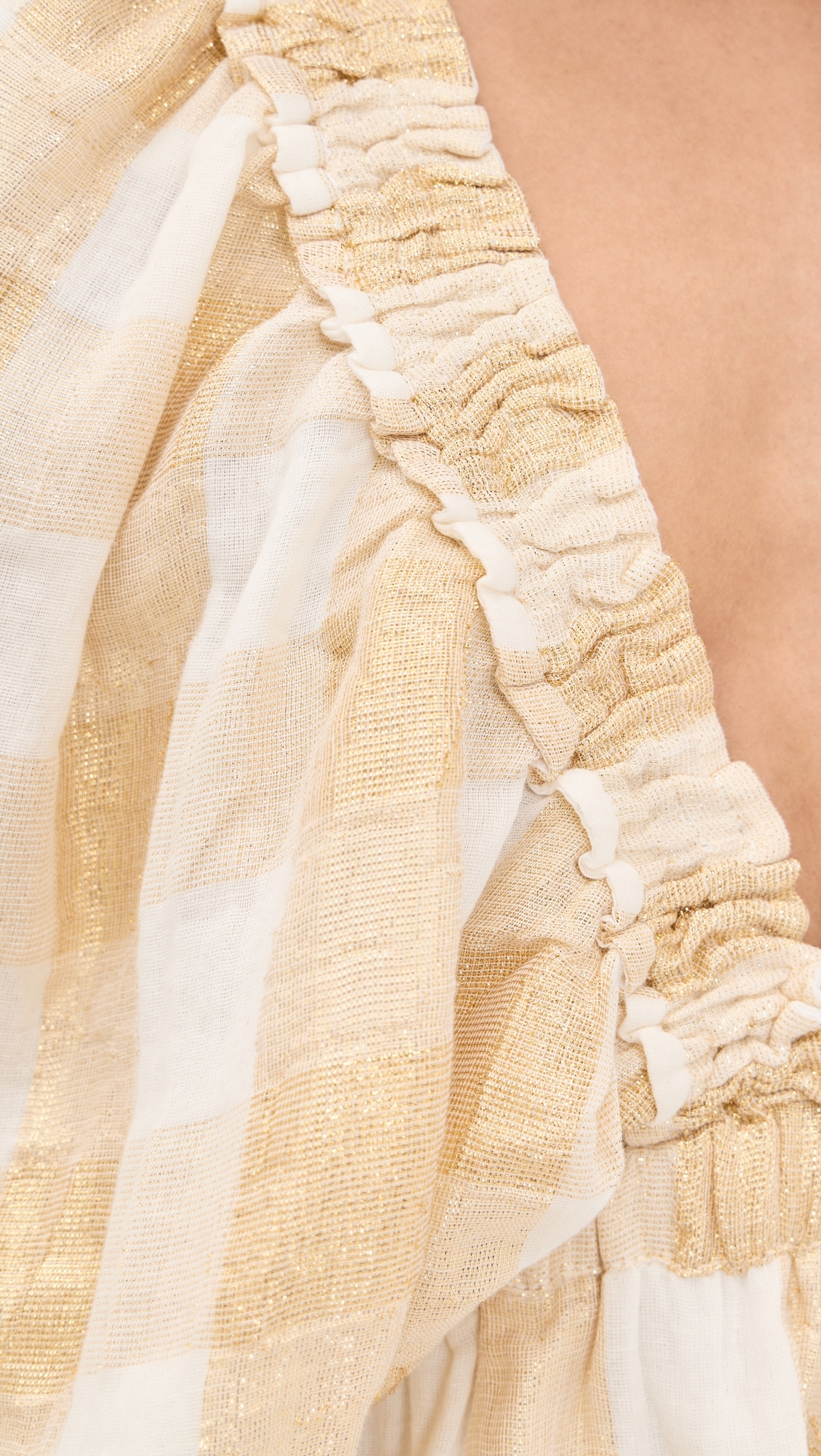 Alicia Jumpsuit Gingham Gold L