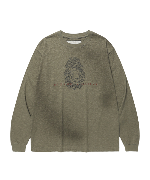 FINGERPRINT SLUB LS TEE OLIVE